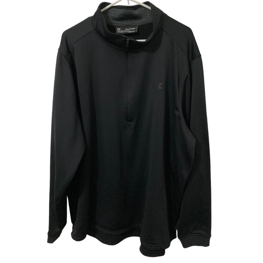 Under Armour Black ColdGear Loose Fit Fleece 1/4 Zip Pullover Size 3XL EUC!